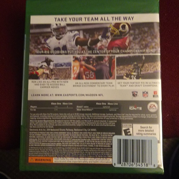 Free with any purchase of $10 or more Xbox One Madden 17 - Picture 2 of 2